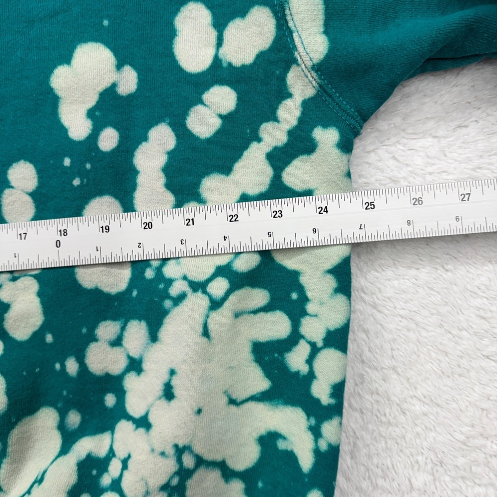 Vintage TV2One Bleach Splatter Art Sweatshirt XL Green‎ Pullover Grunge Graphic - Picture 5 of 8